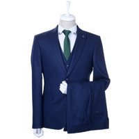 Setelan pakaian Formal bisnis pria, setelan Slim Fit pria desain baru untuk pengantin pria obral