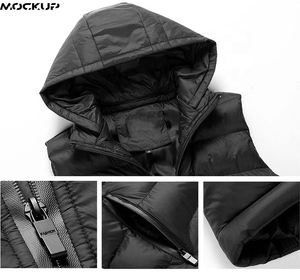 Mode hiver bouffant gilet hommes femmes Logo personnalisé rembourré sans manches doudoune vêtements de plein air chauds - Product Image 5