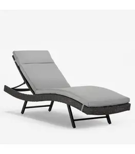 YOHO Hot Sale Reclining Poolside Beach Chaise Lounger Patio Sun Lounger with 5 Position Adjustable Cushioned