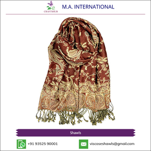 New Style Ladies Viscose Material Printed <b>Pashmina</b> <b>Shawl</b> Manufacturer - Product Image 2