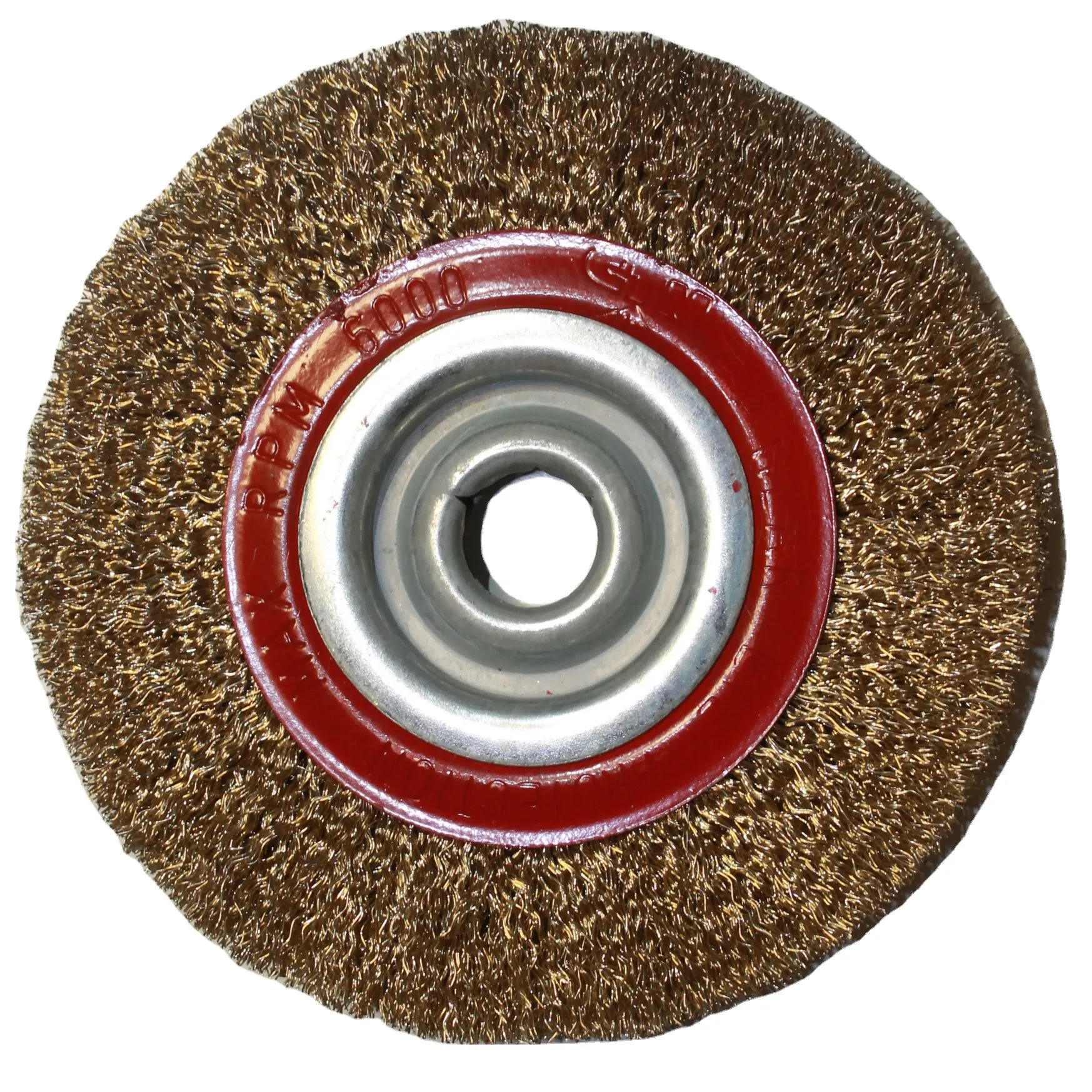 Cepillo de alambre Circular de latón prensado, rueda de desbarbado abrasivo rotativo, amoladora angular de acero inoxidable, 300mm (0,15-0,20)