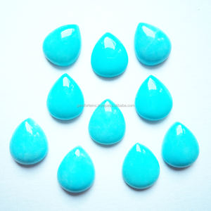 ลูกแพร์อะริโซนาสีเทอร์ควอยส์ธรรมชาติปรับเทียบได้พลอยรูปทรงเรียบอัญมณีสังเคราะห์สีเทอร์ควอยซ์แบบหลวม - Product Image 5