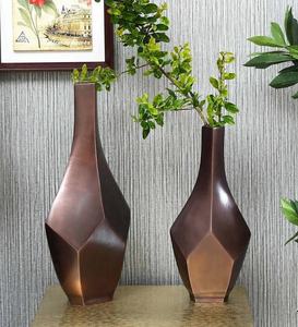 Copper Elegant Design Aluminum <b>Vase</b> Usage Home Hotel Restaurant Party New Year Occasions <b>Vintage</b> Modern Wholesale Manufacturer - Product Image 2