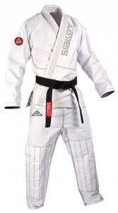 Judo Gi Uniformes Hombre Mujer Niño Color Blanco y Azul Con Cinturón 100% Algodón - Product Image 2