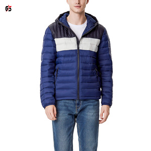 Chaqueta acolchada para hombre, ropa de invierno, tela de retales 100% poliéster, Logo personalizado, transpirable, moda para exteriores, precio barato, OEM - Product Image 6
