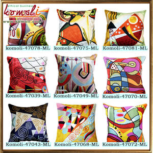 <b>Red</b> modern art <b>red</b> Picasso designer handmade <b>cushion</b> <b>cover</b> - Product Image 3