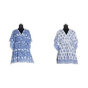 2025 moda Dubai islámico Floral Vestido corto Abaya último diseño patrón caftán mano bloque estampado caftán hecho a mano caftán indio caftán - Product Image 1