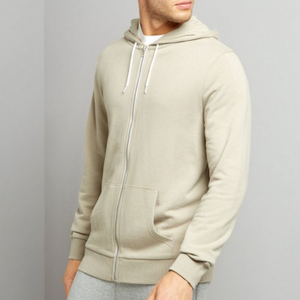 Pull-over à capuche basique 100% coton brodé pour homme Sweat-shirt d'hiver à motif solide avec col à capuche - Product Image 6