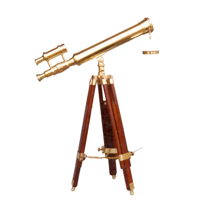 Kính thiên văn thời trang với chân máy bằng gỗ đứng hải lý thủ công tùy chỉnh kính thiên văn hải lý trang trí thủ công