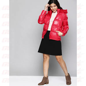 Winter Clothes Women 2021 Custom Bubble Shiny Crop Puffer Jacket - Product Image 5
