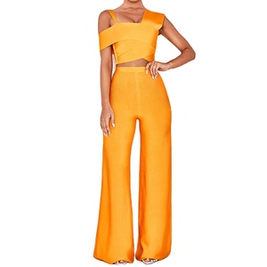 Pantalones de chándal con Logo personalizado para mujer, Pantalón de algodón con estampado personalizado, cintura alta, pierna ancha - Product Image 1