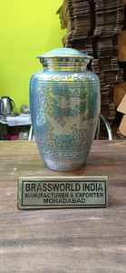 American Style Metal Urn Brassworld India's Aluminium Going Home <b>Bird</b> Cremation for Adults Funeral <b>Supplies</b> - Product Image 3