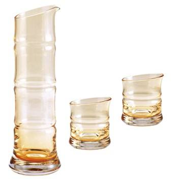 8681-AMB Gold Bamboo Three-Piece Set of Vessel for Drinking
