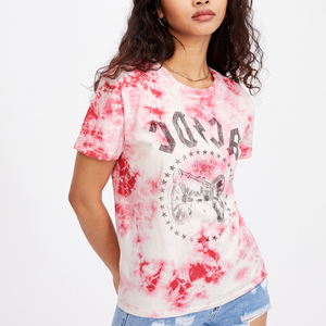 Camiseta OEM elegante con cuello redondo, nuevo estilo, colorido y atractivo, 100% algodón puro, para mujer. - Product Image 6