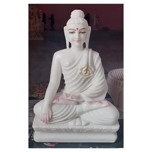 Statue de bouddha gatem, en marbre blanc pur, Statue de dieu - Product Image 1