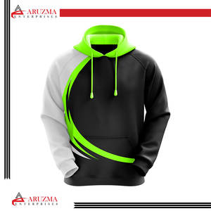 100% โพลีเอสเตอร์ขนแกะผ้าสีธรรมดาเสื้อกันหนาวหมวกสำหรับผู้ชาย/ขายส่งระเหิดพิมพ์ Hoodie - Product Image 5