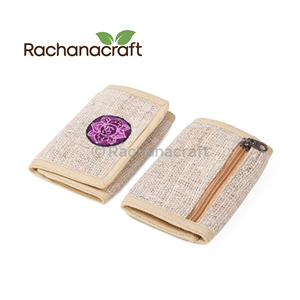 Ví Chất Lượng Cao Handmade 100% Cây Gai Dầu Sử Dụng Hàng Ngày Cho Người Lớn Dài Lưu Trữ Tiền Và Thẻ Tín Dụng Thời Trang Dây Kéo Unisex Cảnh Quan - Product Image 2