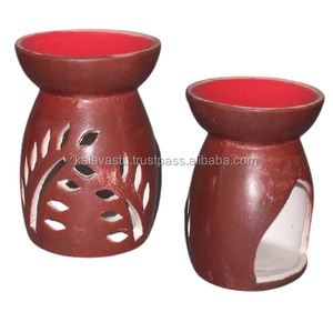 Ceramic <b>Tea</b> <b>Light</b> Oil burner in Color Finish and Aroma Difuser for Home and Kitchen Decor Room Aroma - Product Image 1