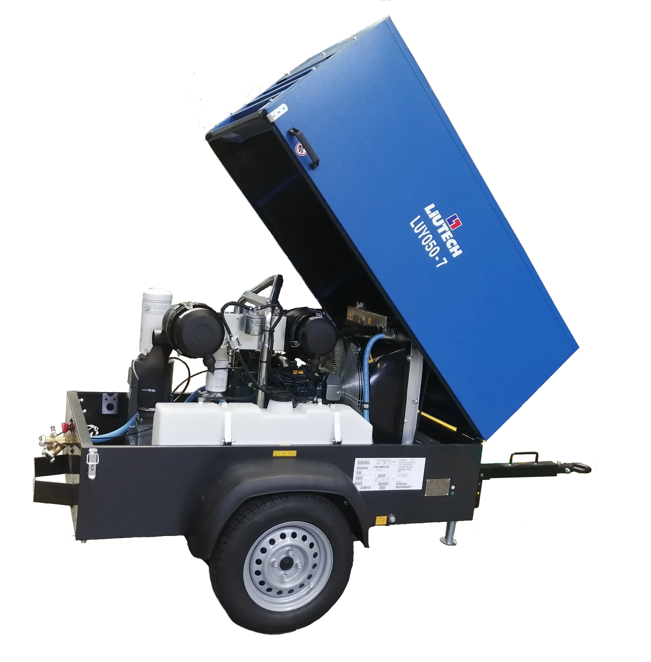Liutech LUY050-7 175 Cfm Kompresor Udara Kecil Portabel untuk Pekerjaan Konstruksi Kecil