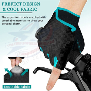 Guantes de Ciclismo de Medio Dedo Multicolores Personalizados 2022, Lycra, Algodón Amara, Alta Calidad para Hombres y Mujeres, Deportes, Aire Libre, Casual - Product Image 3