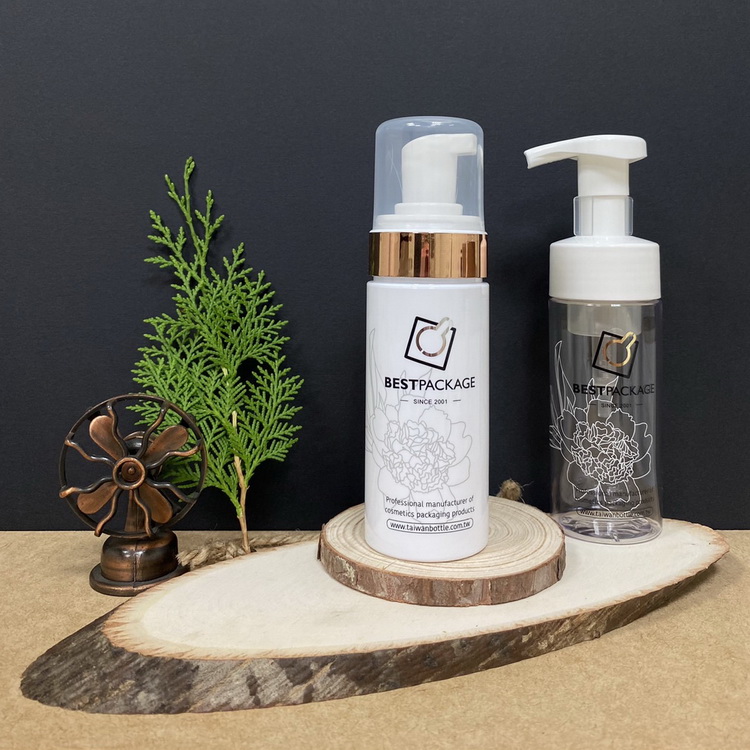 cleanser 150ml white plastic mousse foam pump bottle