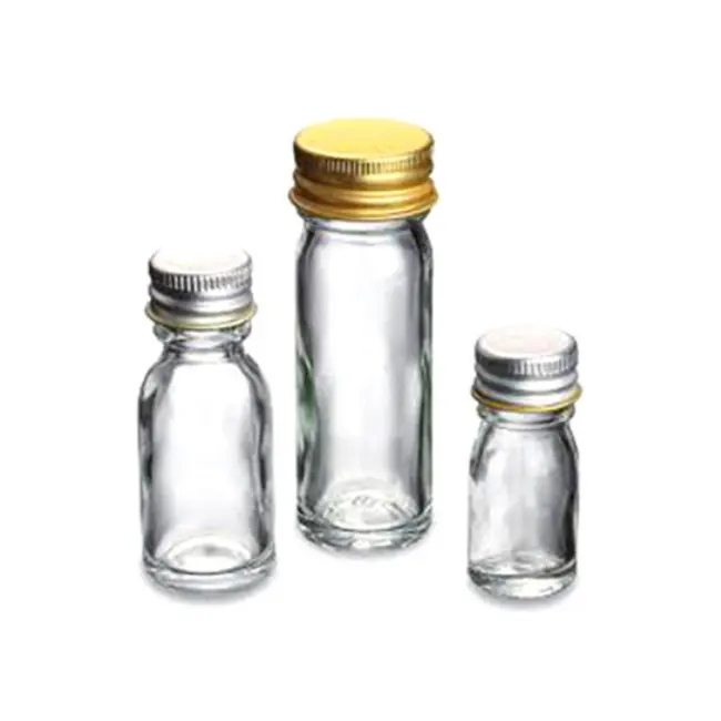 Botol Kaca McCartney Kualitas Tinggi dengan Tutup Sekrup Aluminium Kapasitas Bervariasi (15 Ml Sampai 50 Ml) Harga Murah Tersedia