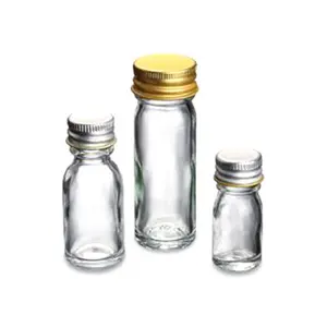 畅销最佳质量透明中性玻璃麦卡特尼窄口碧柔瓶，带铝螺帽，用于研究目的