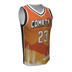 Diseño de uniforme de baloncesto personalizado al por mayor, último diseño único de camiseta de baloncesto estadounidense OEM, rojo. - Product Image 1