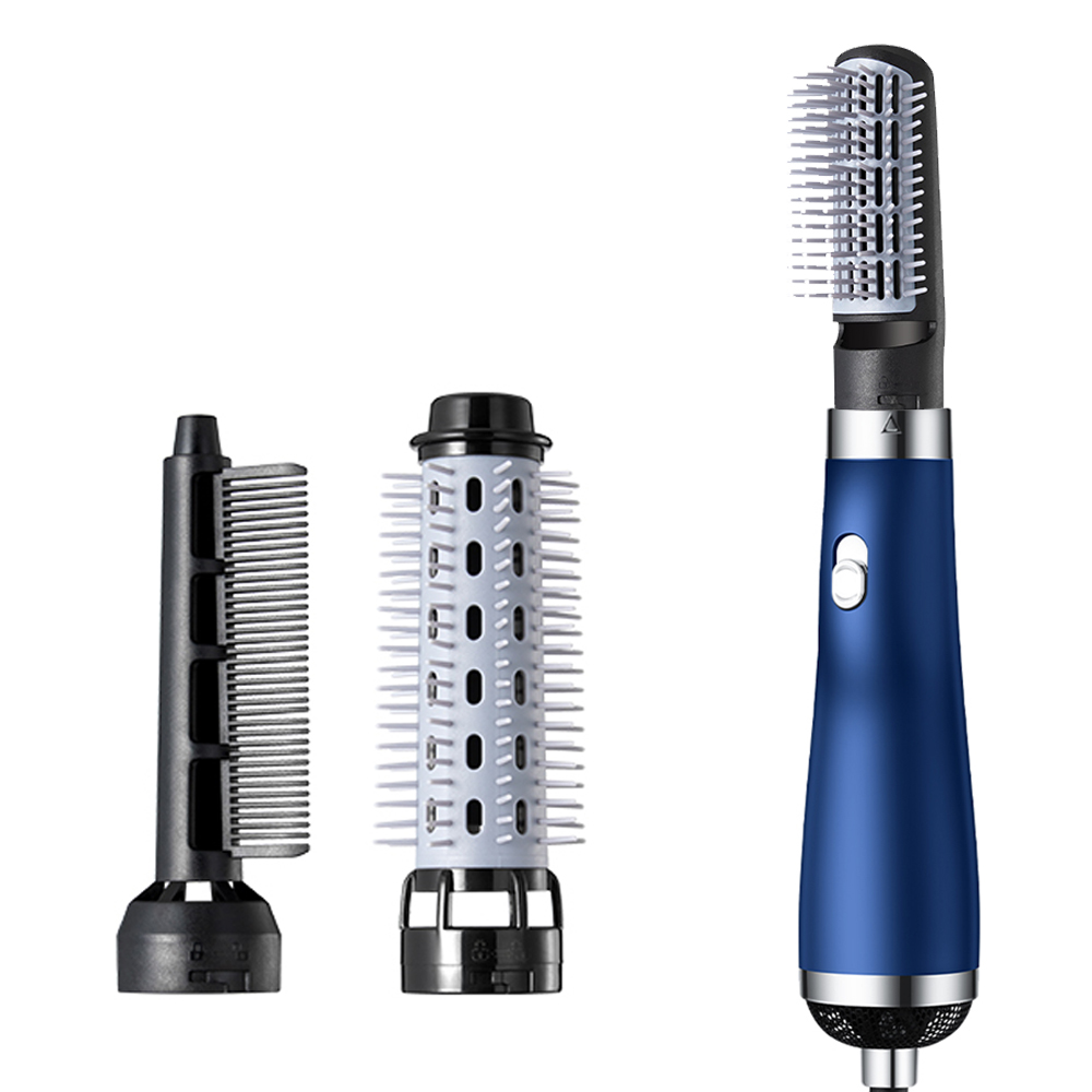 Старомодный горячий воздух Фен-щетка вольюмайзер использования отрицательно заряженных ионов вращающиеся щетки для волос комплект 3in1 750W
