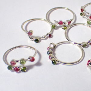 Gigli Rigli Gems Women's Ethnic 925 <b>Sterling</b> <b>Silver</b> Bezel <b>Set</b> Tourmaline Classic Wedding Engagement Anniversary Gift <b>Ring</b> - Product Image 6