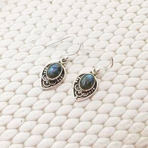 Populaire Mignon Labradorite Gemstone 925 Boucles D'oreilles En Argent Sterling De Mariage Haute Finition Polie Bijoux - Product Image 1