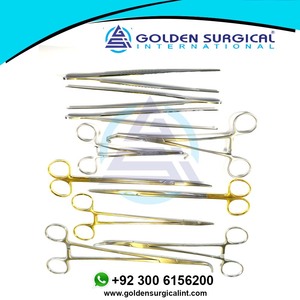 Instrumento veterinario de acero inoxidable dorado | Kit de instrumentos de Cirugía Torácica de tejidos blandos | Modelo | Fabricado en Pakistán - Product Image 2