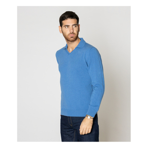 Maglione invernale con scollo a V a manica lunga a mano 100% lavorato a mano da uomo italiano realizzato in Cashmere-ODM - Product Image 3