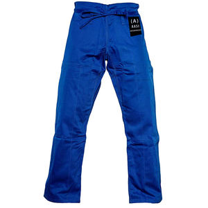 Kimono de Judo et de Jiu-Jitsu Brésilien pour Hommes et Femmes – Matière Simple et Double Tissage – Confortable – Blanc/Noir/Bleu - Product Image 2