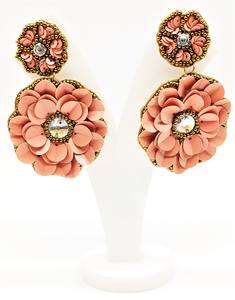 Pendientes de cuerda trenzada de macramé geométrico de declaración hecha a mano estilo bohemio de moda con urdimbre cristal diamante piedra preciosa para regalo - Product Image 1