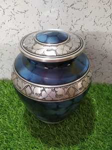 Diseño azul nublado de Brassworld India Nuevo lanzamiento Urna de cremación Suministro funerario - Product Image 3