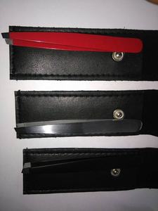 Pinzas para cejas y pestañas de acero inoxidable de grado médico profesional, instrumentos de belleza, instrumento - Product Image 4