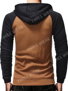 Hot Sale <b>Men's</b> <b>Hoodies</b> Customized <b>Zipper</b> Cardigan with Color Block Print Polyester/Cotton Material Good Quality - Product Image 2