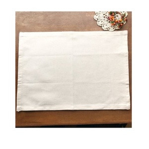 Printed <b>PVC</b> Floral Wedding <b>Table</b> Embroidered Minimalistic 13x19 150 GSM Lightweight 100% Organic Cotton GOTS Certified <b>Table</b> Mat - Product Image 6