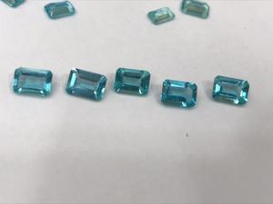 Usine En Gros Émeraude Coupe Naturel Apatite Gemmes Bleu Topaze Paraiba Cristal Verre en Rond Octogone 9mm Tailles Fabrication de Bijoux - Product Image 5