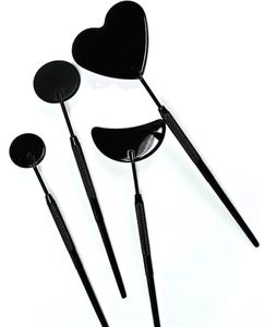 Miroirs à cils noirs en acier inoxydable pour miroirs d'extension de faux cils pointus de beauté - Product Image 1