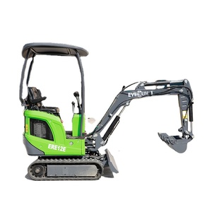 Mini escavatore ERE12E da 1.1 tonnellate di energia elettrica pura sviluppato più recente di EVERUN con braccio di deviazione di 120 gradi per la vendita calda - Product Image 1