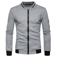 Blouson universitaire en toile style américain pour homme, avec fermeture éclair, logo brodé sur le devant, imperméable, tendance hiver, style urbain