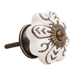 Boutons de porte d'armoire en zinc au design floral vintage, poignées de tiroir assorties, quincaillerie chromée pour cuisine, extérieur, entrepôt. - Product Image 4