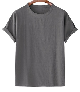 T-shirt à col rond pour hommes avec des couleurs accrocheuses 100% coton différentes tailles vêtements de sport décontractés toutes saisons - Product Image 6