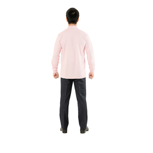 Polo de manga larga, camiseta OEM hecha en Vietnam en blanco, 100% algodón, informal, liso, teñido, sólido, de punto - Product Image 3