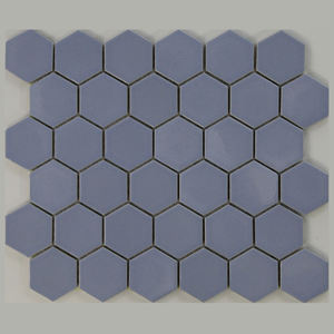 Motif mural en mosaïque hexagonale, carreaux de mosaïque noir et blanc - Product Image 1