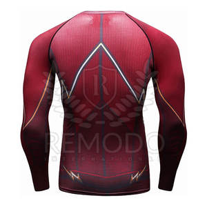 El diseño de su propia de manga completa lycra OEM para MMA impreso personalizado erupción guardia - Product Image 3