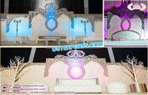 Muebles de piel para escenario de boda, conjunto de muebles de Gujarati, estilo musulmán - Product Image 5