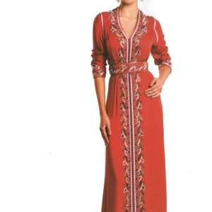 LATEST---CAFTAN robe avec élégant et BEAUTIFULEmbellished en cristal perles de verre pierre travail-FOR--PARTY-WEAR & mariage... 2021 - Product Image 1